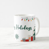 Happy Holidays Festive Mug コーヒーマグカップ (正面右)