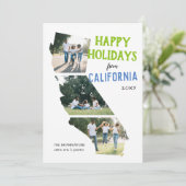 Happy Holidays from California Two Photo Card シーズンカード (スタンド正面)