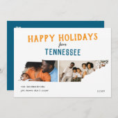 Happy Holidays from Tennessee Two Photo シーズンカード (正面/裏面)