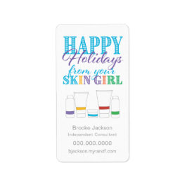 Happy Holidays from Your Skin Girl – ステッカーラベル ラベル