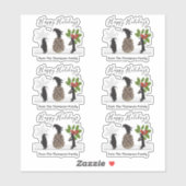 Happy Holidays Funny Penguin Christmas Gift Labels シール (シート)