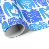 HAPPY HOLIDAYS Funny Ugly Hannukah Sweaters ラッピングペーパー (ロールコーナー)