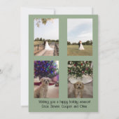 Happy Holidays Garland and Mistletoe 招待状 (裏面)