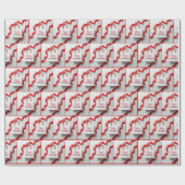 Happy Holidays Gift Bags With Red Ribbons ラッピングペーパー (フラット)