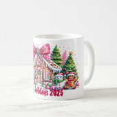 Happy Holidays Gingerbread House Christmas Mug コーヒーマグカップ (正面右)