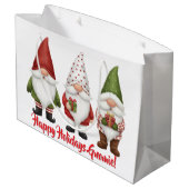 Happy Holidays Gnomie ラージペーパーバッグ (裏面アングル)