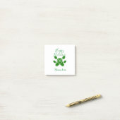 Happy holidays green dog pet paw candy cane animal ポストイット (デスク上)