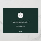Happy Holidays Green Modern Logo Business 箔シーズンカード (裏面)