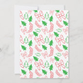 Happy Holidays Hand Drawn Christmas Doodles Photo シーズンカード (裏面)