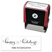 Happy Holidays Handwritten Script Holiday Self-ink セルフインキングスタンプ (インサイチュ)