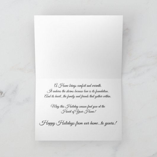 Happy Holidays, heartfelt カード (内部)