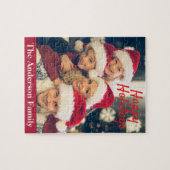 Happy Holidays I Family Name Personalized Photo  ジグソーパズル (横)