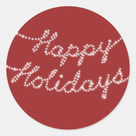 Happy Holidays in Twinkle Lightsステッカー ラウンドシール