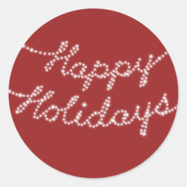 Happy Holidays in Twinkle Lightsステッカー ラウンドシール