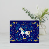 Happy Holidays Jingle Horse Foil Holiday Post Card 箔シーズンポストカード (立ち正面)