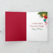 Happy Holidays Martini and Candy Cane シーズンカード (内部)