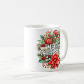 Happy Holidays | Merry Christmas コーヒーマグカップ (正面右)