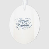 Happy Holidays Merry Christmas Family New Year オーナメント (正面)