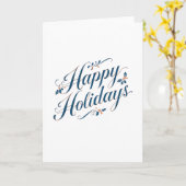 Happy Holidays Merry Christmas Family New Year カード (黄色い花)