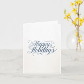 Happy Holidays Merry Christmas Family New Year カード (黄色い花)