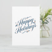 Happy Holidays Merry Christmas Family New Year シーズンカード (スタンド正面)