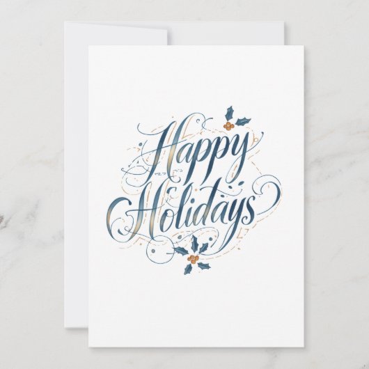 Happy Holidays Merry Christmas Family New Year シーズンカード (正面)