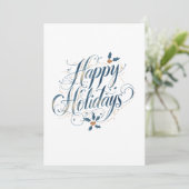 Happy Holidays Merry Christmas Family New Year シーズンカード (スタンド正面)