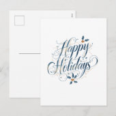 Happy Holidays Merry Christmas Family New Year シーズンポストカード (正面/裏面)