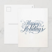 Happy Holidays Merry Christmas Family New Year シーズンポストカード (正面/裏面)