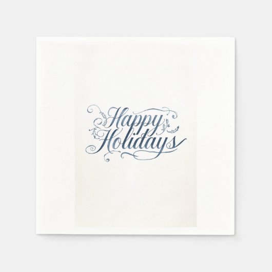 Happy Holidays Merry Christmas Family New Year スタンダードカクテルナプキン (正面)