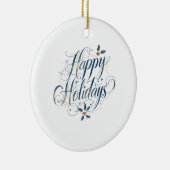 Happy Holidays Merry Christmas Family New Year セラミックオーナメント (右)