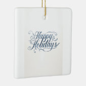 Happy Holidays Merry Christmas Family New Year セラミックオーナメント (右)