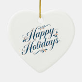 Happy Holidays Merry Christmas Family New Year セラミックオーナメント (裏面)