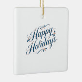 Happy Holidays Merry Christmas Family New Year セラミックオーナメント (右)