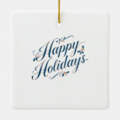 Happy Holidays Merry Christmas Family New Year セラミックオーナメント (裏面)