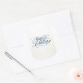 Happy Holidays Merry Christmas Family New Year ラウンドシール (封筒)