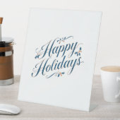 Happy Holidays Merry Christmas Family New Year 台座サイン (インサイチュ)