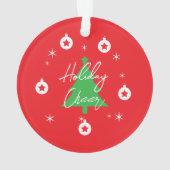 Happy Holidays Merry Christmas New Year オーナメント (裏面)