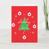 Happy Holidays Merry Christmas New Year カード (正面)