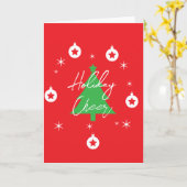 Happy Holidays Merry Christmas New Year カード (黄色い花)