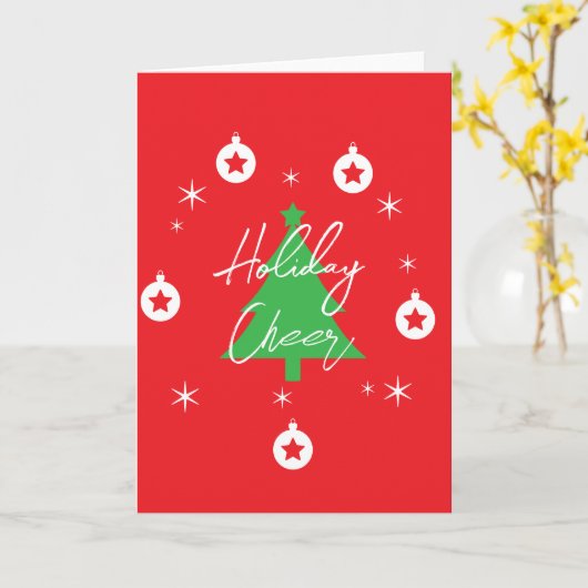 Happy Holidays Merry Christmas New Year カード (黄色い花)