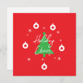 Happy Holidays Merry Christmas New Year シーズンカード (正面/裏面)