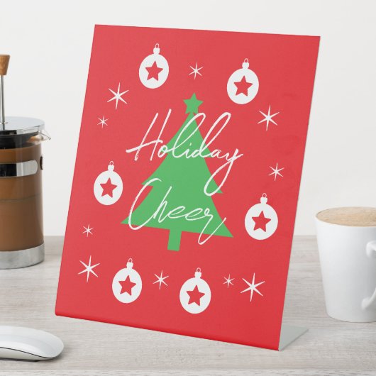 Happy Holidays Merry Christmas New Year 台座サイン (インサイチュ)