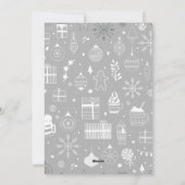 Happy Holidays | Minimalist Gold 4 Photo Collage H シーズンカード (裏面)