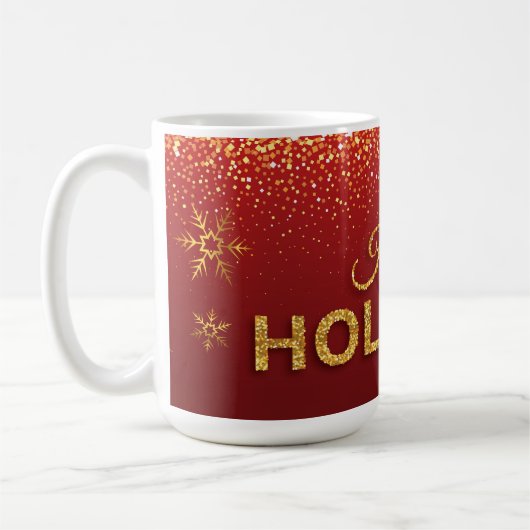 Happy Holidays Mug コーヒーマグカップ (左)