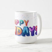 Happy Holidays Mug コーヒーマグカップ (正面右)