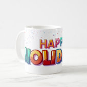 Happy Holidays Mug コーヒーマグカップ (正面左)