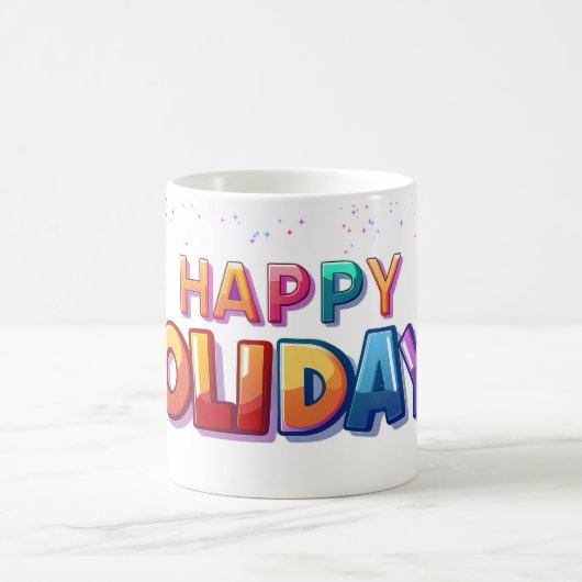 Happy Holidays Mug コーヒーマグカップ (中央)