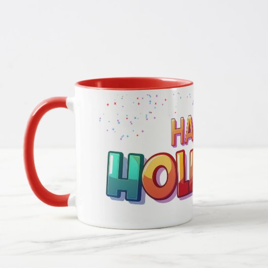 Happy Holidays Mug マグカップ (左)