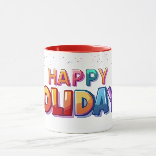 Happy Holidays Mug マグカップ (中央)